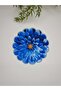 Blue Chrysanthemum Design Embroidery Edge Fabric Cocktail Napkin 1 Piece 16 X 16 - 2