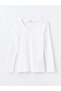 V-Neck Plain Long Sleeve Women's T-Shirt (W4) - 5