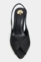 Roxy Black Satin Ankle Strap Open Toe Detail Women's Heeled Shoes - 6