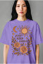 Black Blessed Written Oversize Combed Cotton T-shirt - 2