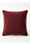 Burgundy Throw Pillow Cover Set of Two Decorative Premium Textured Modern Sofa Throw Pillow 45X45 / 50X50 / 40X40 - 5