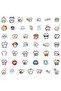 90PCS 90PCS Cartoon Cute Animal Cat Line Kitten Stickers Funny Meme Doodle Creative DIY Stationery B - 5