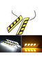 1PCS DRL Daytime Running Light COB Waterproof Car Light Led Fog Light White Dual Yellow Auto Turn... - 2
