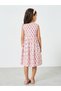 Girls Floral Print Smocked Sleeveless Dress - 4