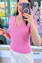 V-Buckle Ribbed Camisole Tshirt 6Y161 - 3