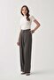 Anthracite-Iron Mark Detail Palazzo Trousers