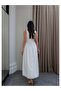 Thick Strapped Waist Tie Midi Dress - 5