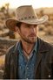 Beige Unisex Lace-Up Nubuck Cowboy Hat Western Country Style - 5