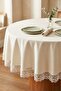 Liquid-Proof Stain-Resistant Ecru Round Tablecloth Luxury Stylish Table Cover for Living Room Kitchen Dining Table Picnic Cover - 5