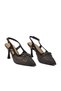 Black Stone Embellished Women's Evening Dress Shoes K262-3008 Z - 3