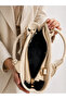 Women's Cream Mini Bag Detailed Hand and Shoulder Bag - 2