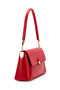 Clamshell Lock Detailed Baguette Women's Shoulder Bag Oslo Red - 2