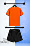 Kiz Set Plain Unprinted Short Sleeve T-Shirt Shorts Skirt - 2