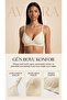 Soft Touch Seamless White Champagne Color Laser Cut Seamless Ribbed Adjustable Strap Women's Bra Without Underwire - 4