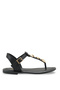 Black Women's Sandals Starfish Mussel Shell Gold Accessories Flip-Flops Beach Casual Stylish - 4