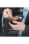 محفظة مصنوعة من الألومنيوم للجنسين، بتصميم أسود عصري، مع خاصية حجب RFID وقفل برمز. - 6