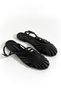 Rosamar Black Leather Band Detail Flat Sole Women's Sandals - 2