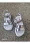 Genuine Leather Orthopedic Sole Velcro Girls' Sandals Silver - 2