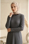 Bürümcük Fabric Long Tunic 0508-02 Gray - 3