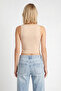 Pack of 2 Basic Crop Viscose Blouse Lrn0012 Biscuit Cream - 3