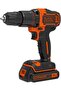 BLACK+DECKER Cordless Hammer Drill, 18V, 1.5Ah Li-Ion Battery, 10 Torque Settings, 21,000 BPM, Variable Speed, Keyless Chuck, Kitbox - 3