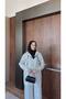 Loose Fit Hooded Polka Dot Printed Modal Two-Piece Set Ecru - 7