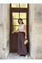 Women's Tencel Skirt-Looking Belted Pants - 4