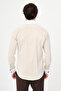 Striped Slim Fit Polycort Collar Cufflinks Long Sleeve Men's Shirt Beige - 27149.26Y - 4