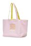 Shoulder Bag Women's Pink Cloth Striped Shoulder Bag - 2