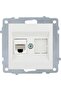 مقبس جرانو داتا (1*RJ45 Cat 6) أبيض (مع إطار)