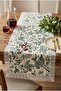 Green Leaf Patterned Runner Stain-Proof Liquid-Proof Rectangular Table Runner Dowry Luxury Runner - 2