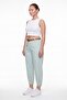 Women's Mint Summer Slim Trousers with Belt and Accessory Detail on the Leg - 2