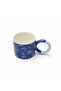 Blue Crescent Ceramic Mug 380 ml | Elegant Ring Handle | Artisan Coffee & Tea Mug - 4