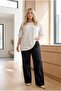 Large Size Viscose T-Shirt with Bead and Sequin Detail in Ecru - 4