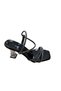 Women's Transparent Goblet Heeled Stoned Summer Evening Dress Shoes Slippers