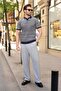 Navy Blue Polo Collar Regular Fit Men's Knitwear T-Shirt E7496 - 5
