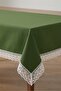 Khaki Tablecloth with Lace Stylish Living Room Kitchen Tablecloth Dowry Decorative Cover Stain Resistant Waterproof - 5