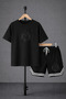 Unisex Fox Printed Oversize Fit Comfortable Fit T-Shirt and Shorts Set