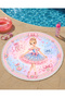 Pink Ballerina Princess Girl's Round Beach Towel 150 cm - 3