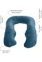® Pregnancy Pillows for Sleeping, U Shaped Full Body Maternity Pillow 57 inch with Removable Velvet Cover - Support for Back, Legs, Belly, HIPS for Pregnant Women, Teal - 8