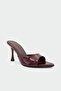 Sonic Pointed Toe Women's Burgundy Heeled Slippers - 2