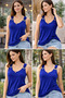 Women's Ring Detailed V-Neck Viscose Blouse - 2
