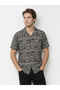 Men Paisley Printed Cuban Collar Shirt - 4