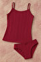 Women's Clothing Cotton Lace Strap & Panties Set - 2