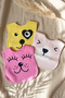 Lumi 3-Pack Soft Textured Baby Bib Set with Animal Figures - 100% Cotton and Liquid Absorbent 0- - 6