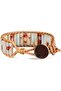 Bahamas Women's Bracelet, Leather Beaded Bracelet, with Leather & Jasper, Handmade Adjustable Jewelry - 2