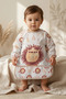 Savannah Lion Series Waterproof Long Sleeve Bib - Blw Compatible, Stain-Resistant, and Bohemian Design