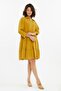 Women's V-Neck Skirt Lined Layered Ruffle Midi Dress - 3