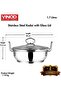Stainless Steel Kadhai with Glass Lid, 1.7 Litre, 20 cm | Extra Thick SAS Heavy Bottom | Induction & Gas Stove Compatible | Silver - 4
