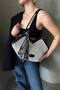 Seven Zippered Scarf Hand and Shoulder Bag (Scarf Color May Vary)